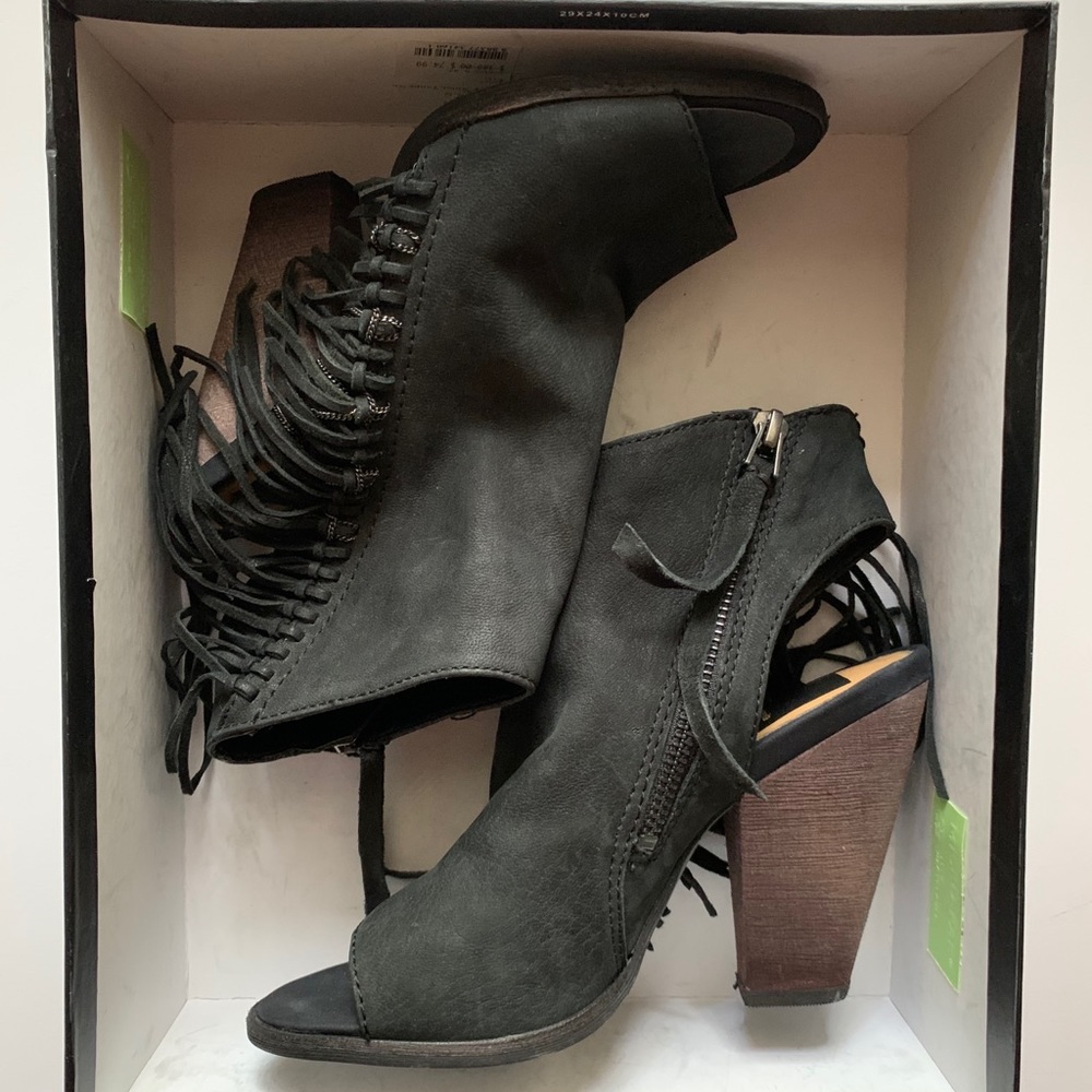 Dolce Vita Noralee Fringe open toe bootie sz 6 - Picture 2 of 9